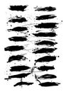 Nice black Ink splashes Royalty Free Stock Photo